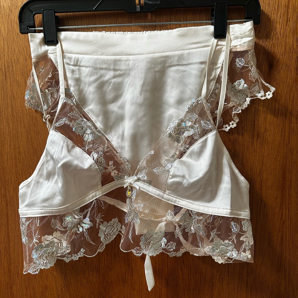 Honey Birdette Whitney Ivory Cami and Shorts Set